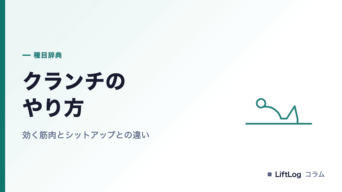 クランチのやり方|効く筋肉とシットアップとの違い