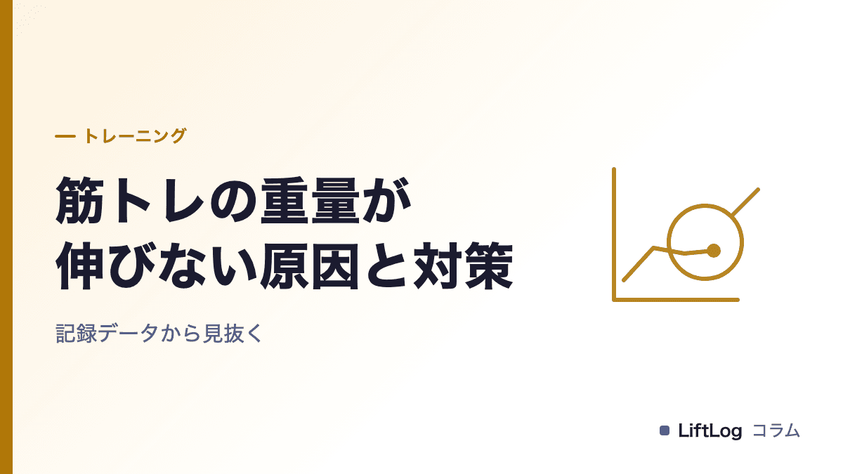 筋トレの重量が伸びない原因と対策|4つの層で絞り込む